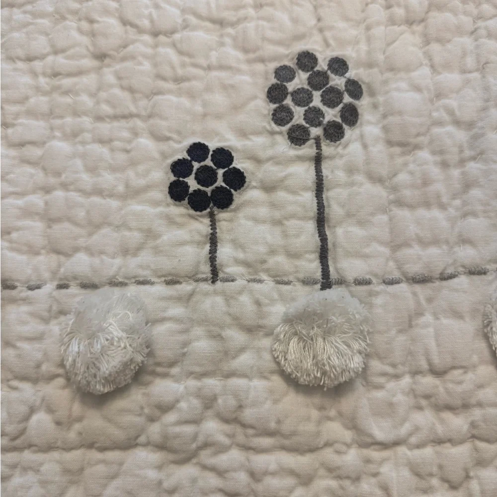Pottery Barn Kids Shelby Sheep Baby Quilt features textured Sherpa sheep